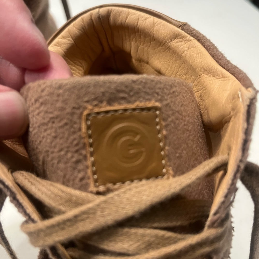 Greats Wool Tan High Top Sneakers for Men Size 13US Made in Italy